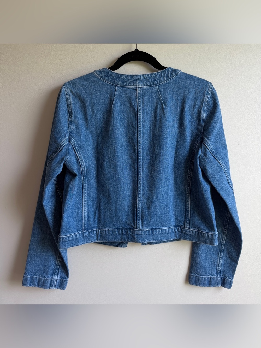 J.Crew Lady Louisa Cropped Denim Jacket Women’s Size 8 - Picture 8 of 11